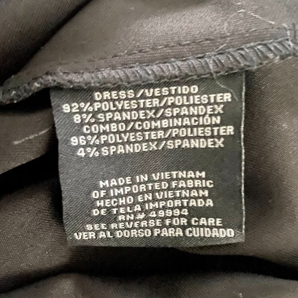 R&M Richards Size 12 Black Sheath Dress - Picture 5 of 5